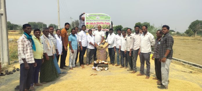 Rice purchasing center inaugurated in Mamidipalli