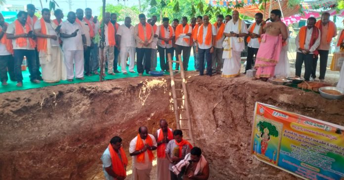 Vasavi Mata Temple construction ground breaking ceremony in grandeur