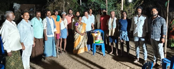 Sarpanch Rajamma to the victim's family