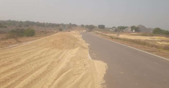 Grain on the road.. life threatening