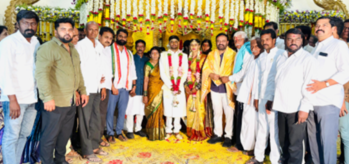 MLA blesses the newlyweds