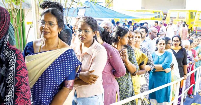 Massive Voter Turnout in Kerala