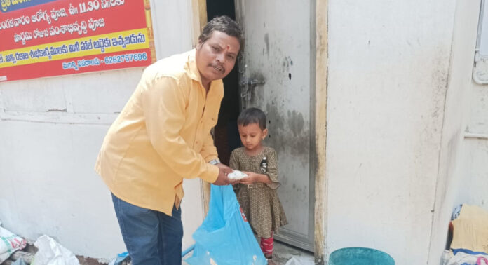 Distribution of annadanam and buttermilk to the poor on the occasion of Akshaya Tritiya