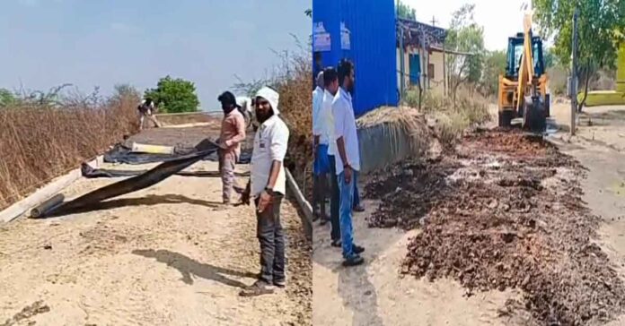 అభివృద్ధి పనులను దగ్గరుండి సమీక్షిస్తున్న సర్పంచ్