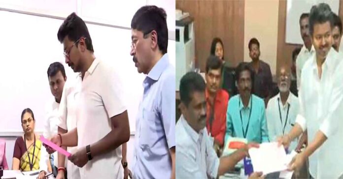 Udayanidhi Stalin, Vijayan file nominations