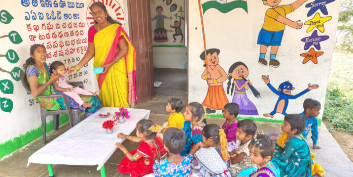 Annaprasana at Anganwadi Center
