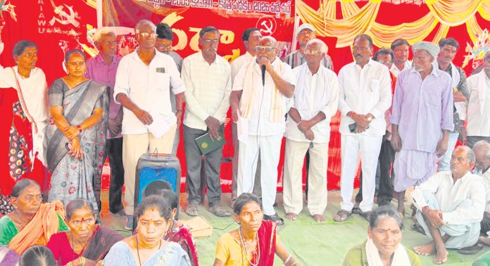 Employment Workers Stage Dharna