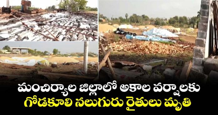 Four farmers die due to unseasonal rains.