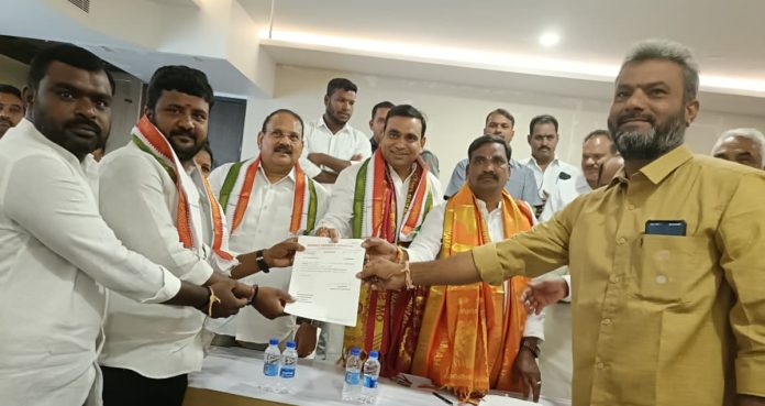 Gandhamalla Ashok as Congress Mandal President