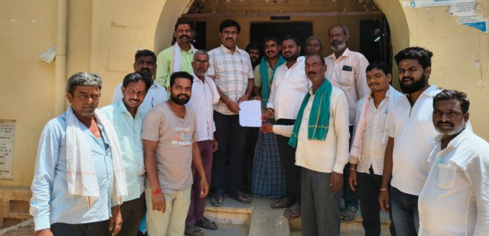 Request to the Tahsildar to pay cash for the peanut crop