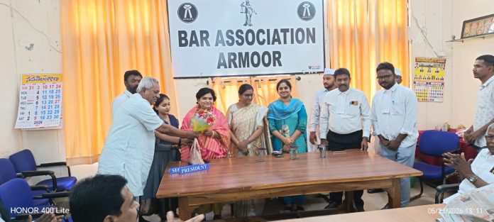 బార్ అసోసియేషన్ ఆధ్వర్యంలో జడ్జి వేముల దీప్తికి సన్మానం