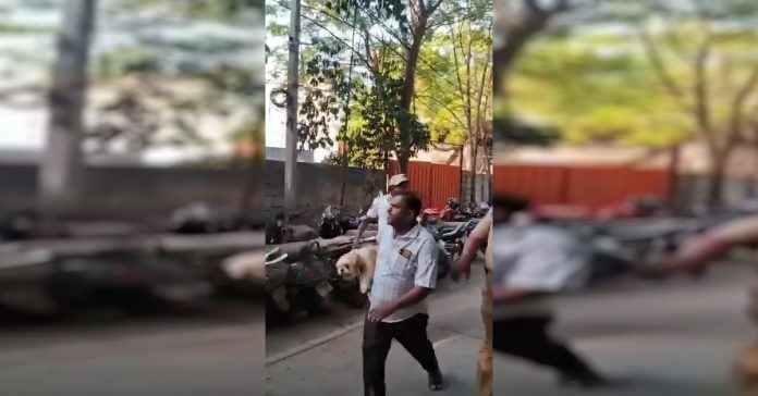 హోంగార్డుపై సాఫ్ట్వేర్ ఉద్యోగి దాడి