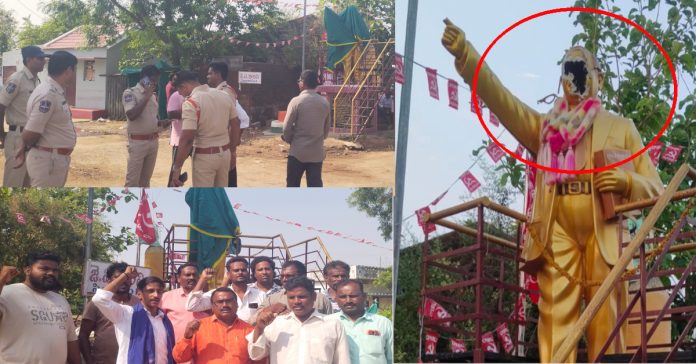 Ambedkar statue vandalized in Singaram
