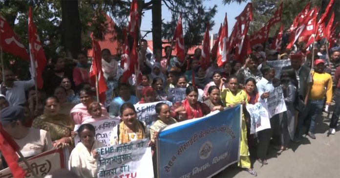 Massive Protest by Sanitation Workers in Shimla