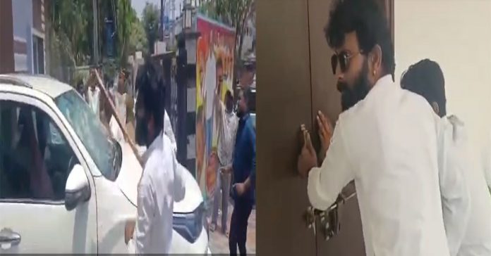 Tension in Karimnagar: BJP Leaders Attack Kaushik Reddy's Car