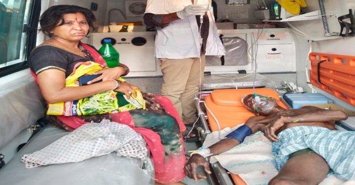 Man injured after receiving an electric shock.