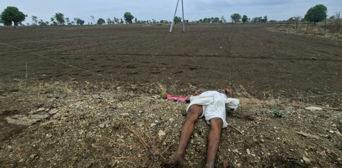 Farmer dies after coming into contact with snapped power lines.