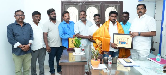 Sarpanch Receives ‘Dalit Ratna’ Award from MLA