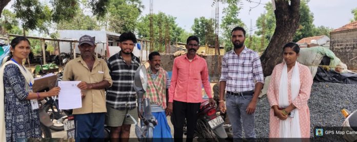 Distribution of 'Sar' survey documents in Tadicherla.
