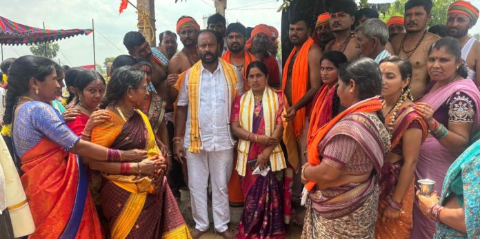 Grand installation of Hanuman idol in Dubbapeta