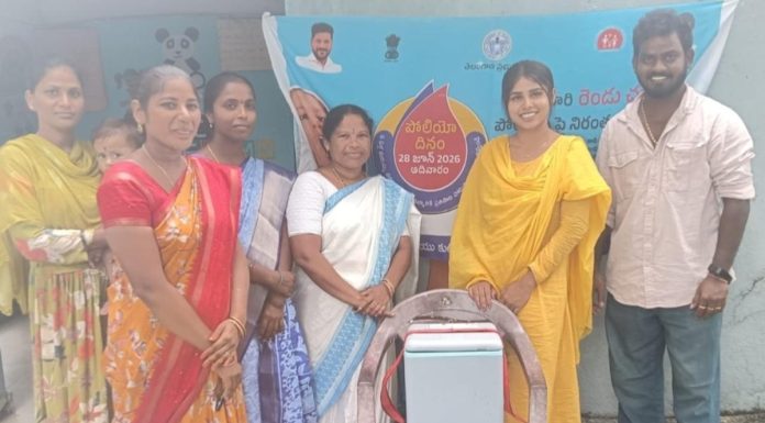 'Jabardasth' actors administered polio drops to children.