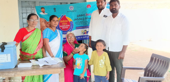 Get polio drops administered to all children under five years of age.