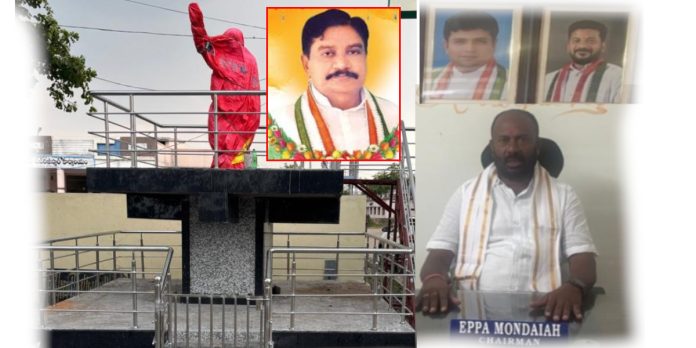 Sripada Rao's statue ready for inauguration.