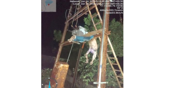 Lineman dies of electric shock