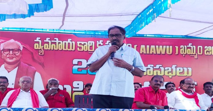 కేంద్రంలో,రాష్ట్రంలో ప్రజావ్యతిరేక ప్రభుత్వాలు: తమ్మినేని వీరభద్రం