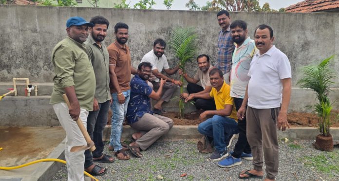 Tree plantation program organized by the Kammarpally Badminton Association.