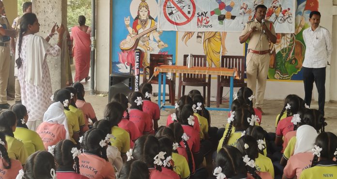 Creating awareness among students about drug eradication.