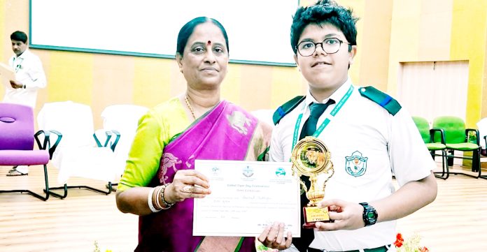 Amitash wins first place in painting