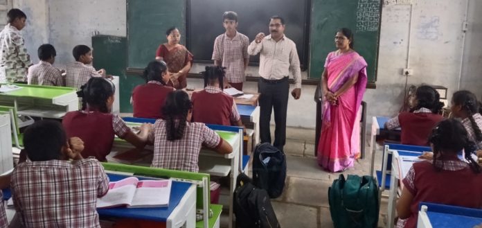 ఆలేరు పిఎంశ్రీ ప్రభుత్వ పాఠశాలను సందర్శించిన జిల్లా విద్యాధికారి