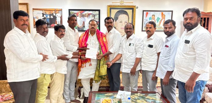 Palvancha Congress Sarpanches met Shabbir Ali.