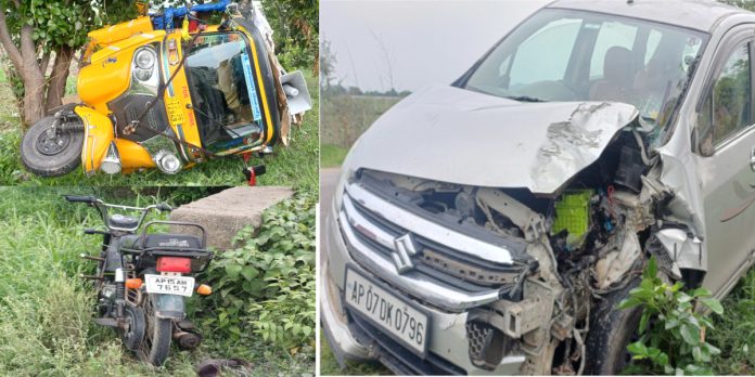 ముత్తన్నపేట శివారులో కారు బీభత్సం..