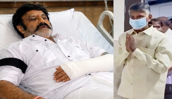 బాలకృష్ణను పరామర్శించిన సీఎం చంద్రబాబు..