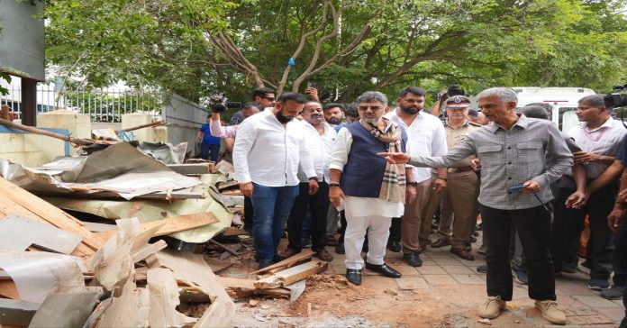 footpath clearance drive across the city Bengaluru