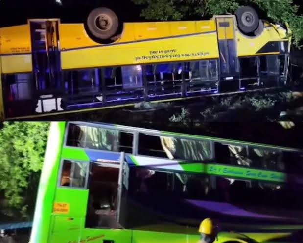 రెండు బస్సులు ఢీ.. ఐదుగురు మృతి