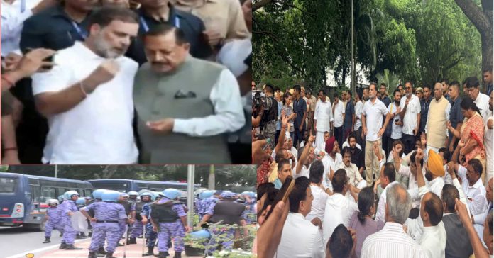 పీఎం ఇంటి ఎదుట ధర్నా.. రాహుల్ గాంధీతో కేంద్రమంత్రి జితేంద్ర సింగ్ సంప్రదింపులు