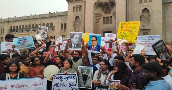 Massive protest rally in OU