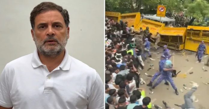 యువతపై లాఠీచార్జీ..స్పందించిన రాహుల్ గాంధీ