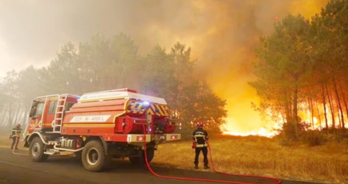 Fires in France and Spain