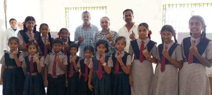 Mock Election at Krishnaveni School