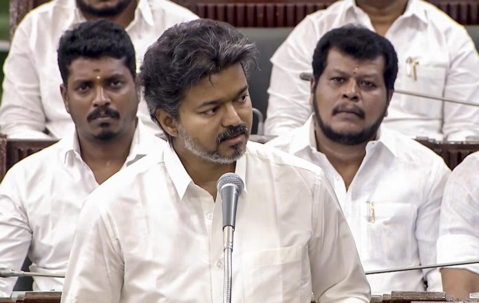 మహిళా రిజర్వేషన్ బిల్లుకు మద్దతు..డీలిమిటేషన్కు సీఎం విజయ్ నో