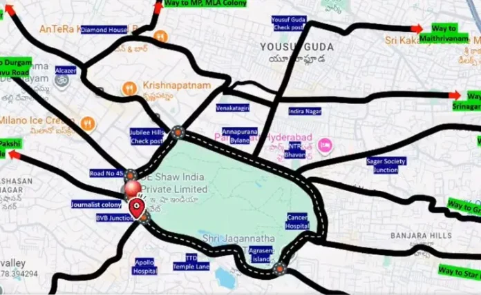 కేబీఆర్ చుట్టూ వన్ వే..