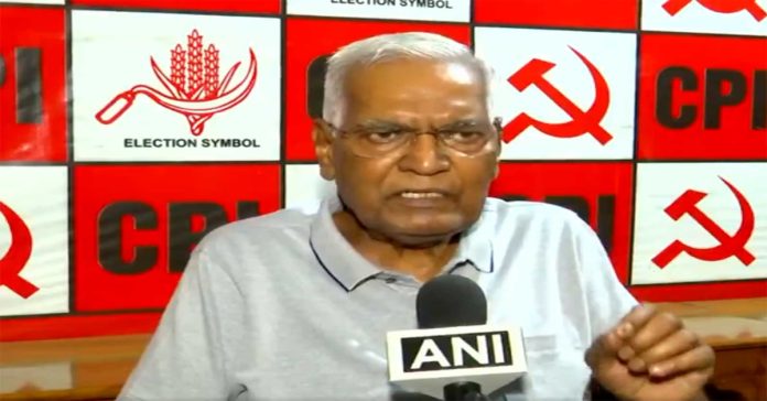 కేంద్ర హోం మంత్రికి సీపీఐ జనరల్ సెక్రటరీ లేఖ