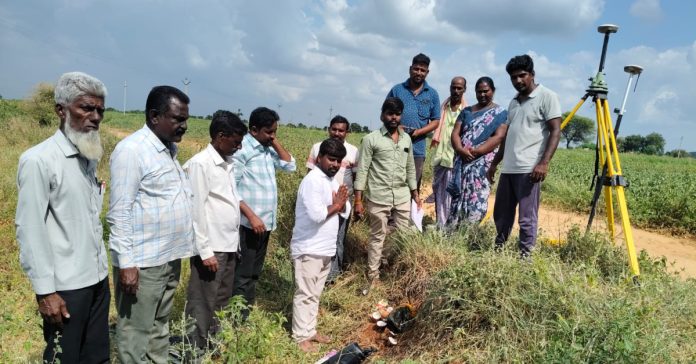 Land re-survey begins in Tirumalapur.