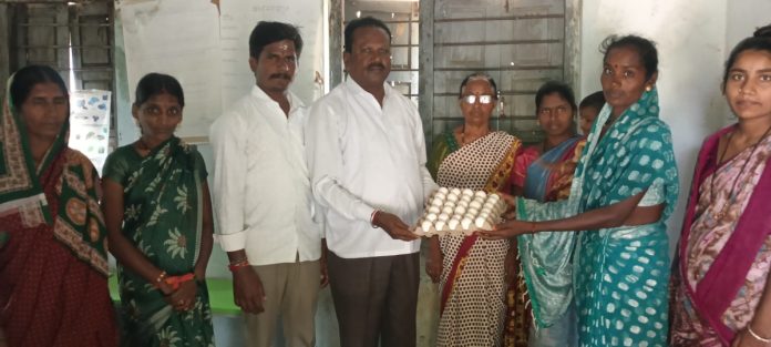 Sarpanch distributes nutritious food