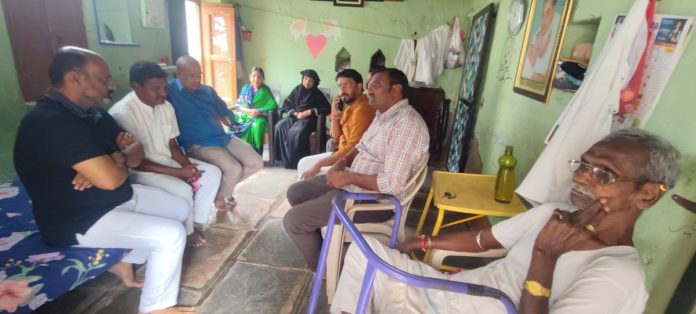 రిపోర్టర్ ను పరామర్శించిన అయ్యప్ప ఫౌండేషన్ చైర్మన్