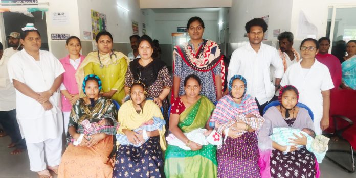 ఏరియా ఆస్పత్రిలో ఒకేరోజు నాలుగు సాధారణ ప్రసవాలు